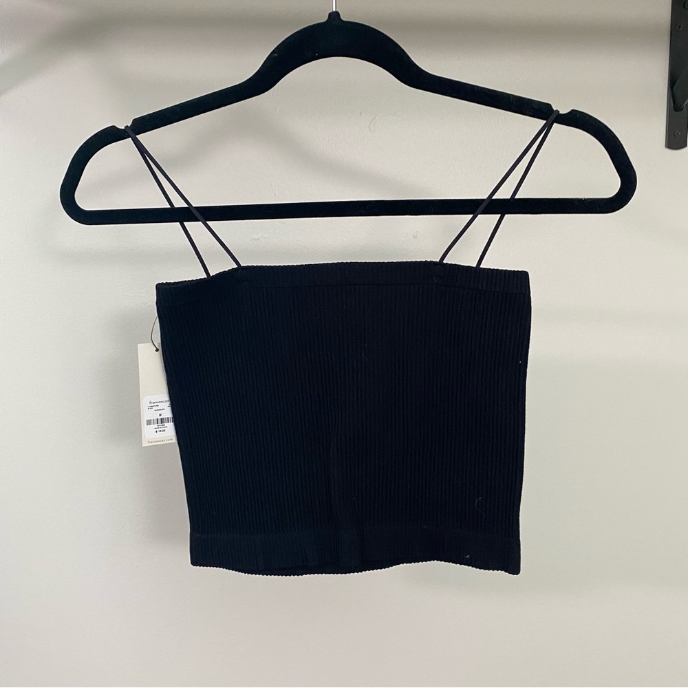 Women's Cropped Ribbed Cami Tank - Picture 6 of 6